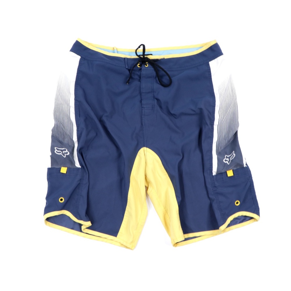 Vintage Fox Racing Spell Out Motocross Shorts Blue